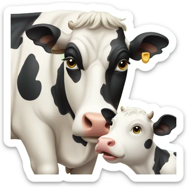 Breastfeeding cow sticker