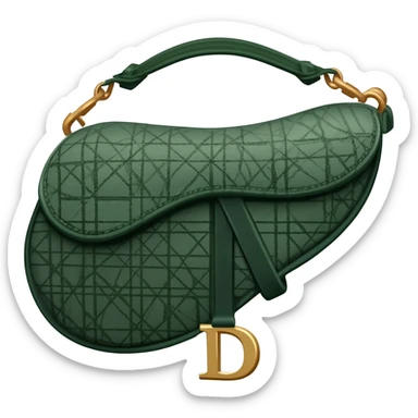 dark green dior saddle bag sticker