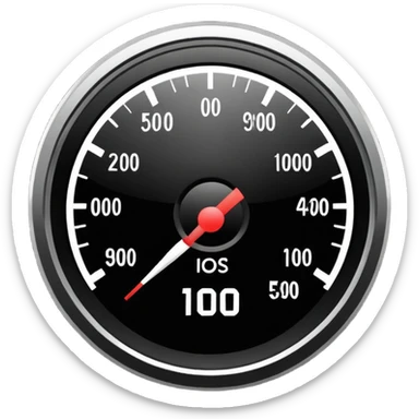 half of simple design speedometer icon for site navigation sticker