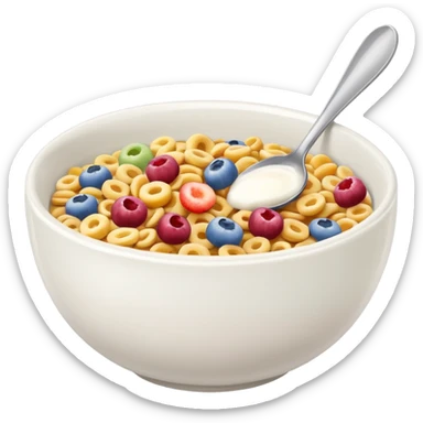 Cereal bowl sticker
