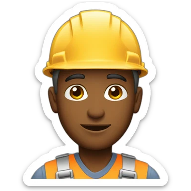 Construction worker sticker