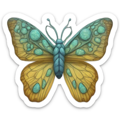 Butterfly composed of brains sticker