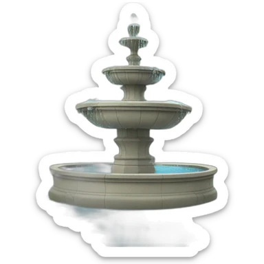 big water fountain sticker