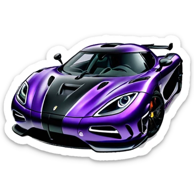 dark purple Koenigsegg agera sticker