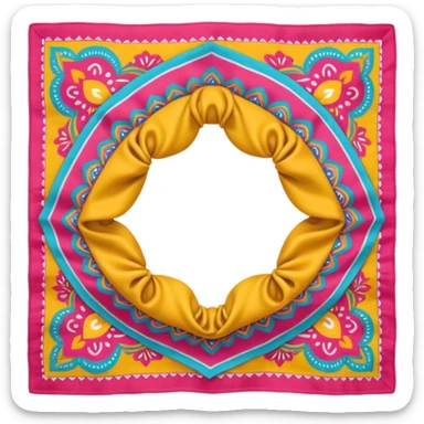 patterned bandana headscarf  sticker
