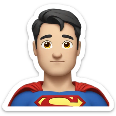 overweight superman sticker