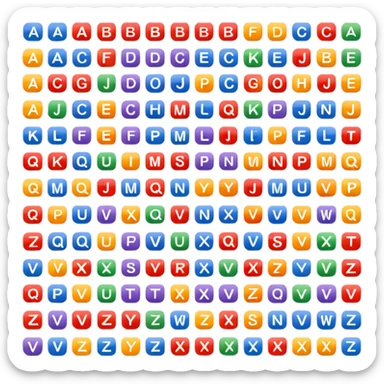 Make the full alphabet  sticker