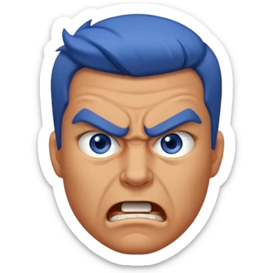 Créame una imagen de Ethan de Blu strike enojado sticker