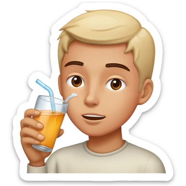 Thirsty person  sticker