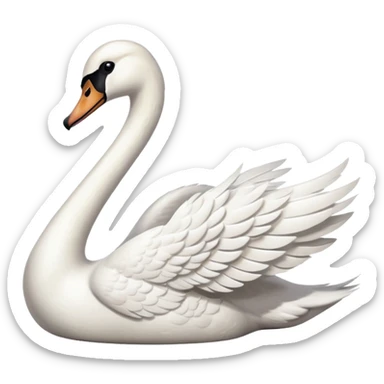 swan facing right sticker