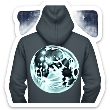 Moon hoodie sticker