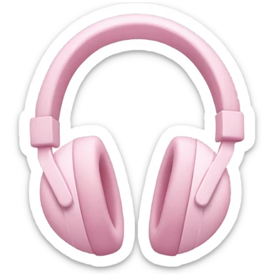 light pink headphones sticker