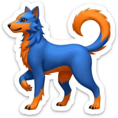 Houndour-Electrike-Fakémon-hybrid-creature (full body)  sticker