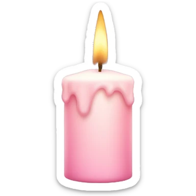 light pink candle sticker
