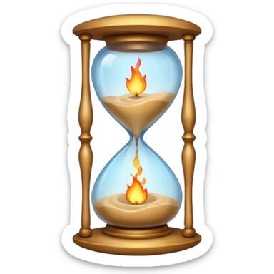 ⏳✨ — Hourglass + Spark

An hourglass with a tiny spark at the centre. sticker