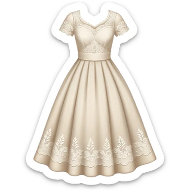 Lace white dress sticker