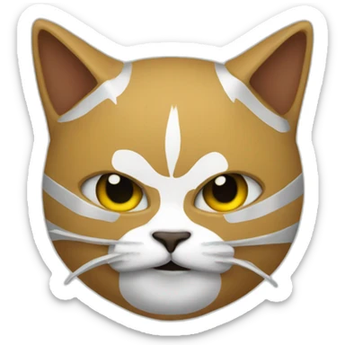 a cat with a luchador mask sticker