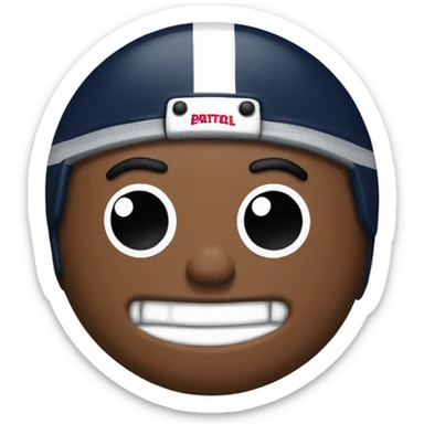 Patriots player gingerbread man sticker