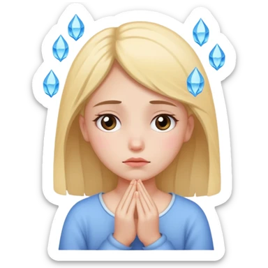 A smart but sad girl who carries a lot of wishes and dreams with her. sticker