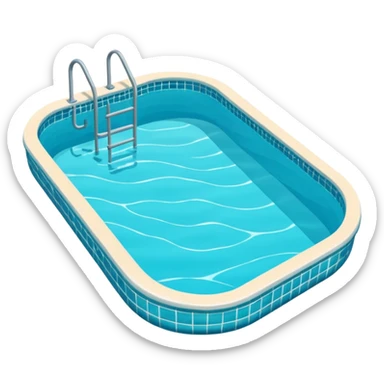Pleasant swimming pool sticker