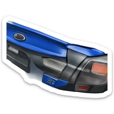 Blue Subaru WRX STI sticker