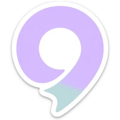 Change the logo to a pastel purple and teal color palette, keeping the modern, bold, clean, professional, abstract logo style, no text, suitable for a communication or marketing agency, with no background. sticker