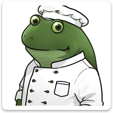 bufo in a chef coat sticker