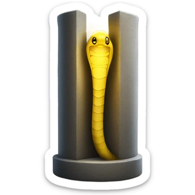 "cobra yellow light" in tube glass support stone sticker