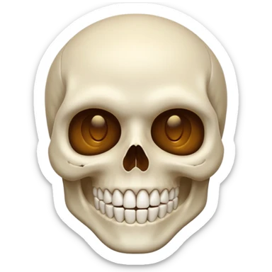 Skull face sticker