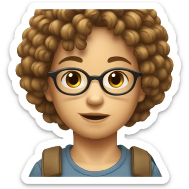 un enfant metisse au cheveux log bouclés seul assis sur un toit sticker