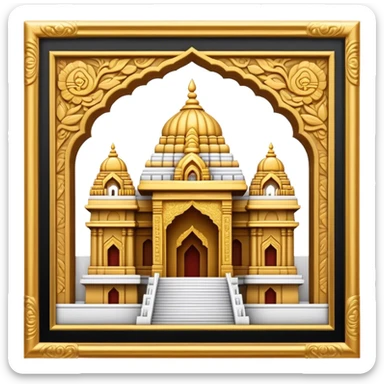 Tirupati Balaji Temple Landmark Emoji – Showcasing the temple’s golden entrance and intricate carvings. sticker