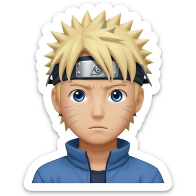 Naruto Anime style boy head sticker