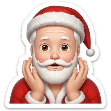 Santa having a head massage sticker