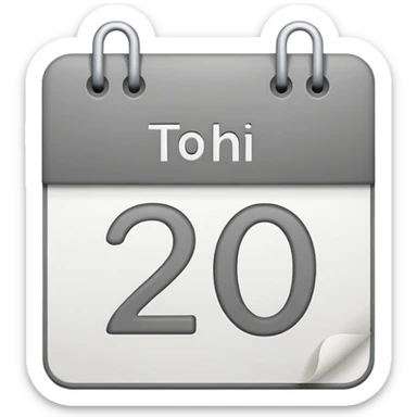 grey date calendar with number 29 sticker