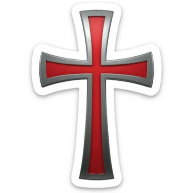 White knights templar cross sticker