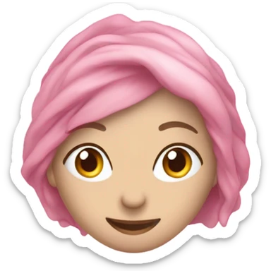 coração rosa claro com laço branco  sticker