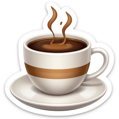 Brown coffee sticker