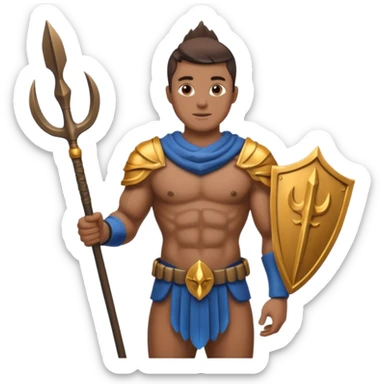 Soldier – trident + bronze fins. sticker