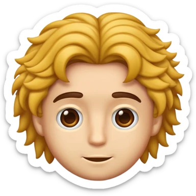 haz un emoji de un chico con el pelo corto y rizado y con tez morena  sticker