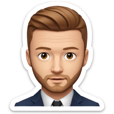 Justin Timberlake with light brown hair sticker