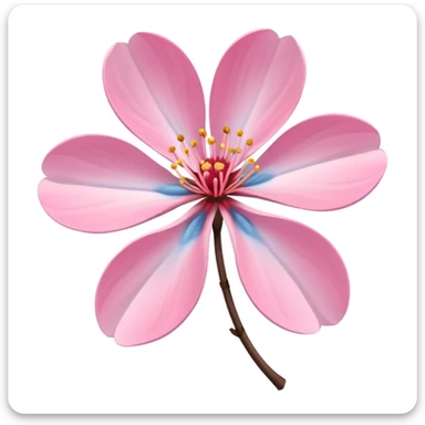 sakura flower with a soft blue background sticker