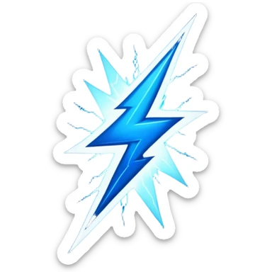 black lightning bolt, simple and clean, no extra details sticker