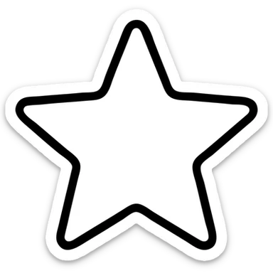 outlined icon of a gold star on the glossy black body of a premium car, clean lines, subtle reflections, modern and simple sticker