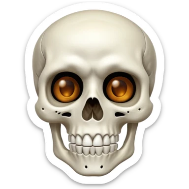 Skeleton mewing sticker