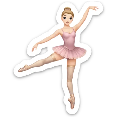 Ballet dancer in thigh highs sticker