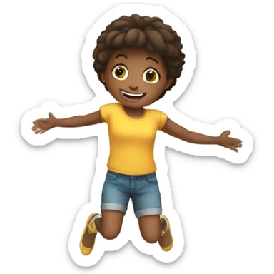 child doing jumping jacks  sticker