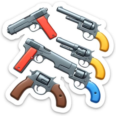 pile of guns sticker