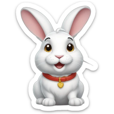 The White Rabbit from the cartoon secrets of pets sticker
