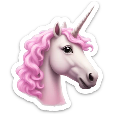 unicorn in pink clouds sticker