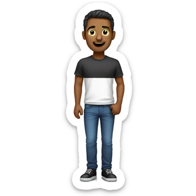 hombre con camiseta de colo colo  sticker